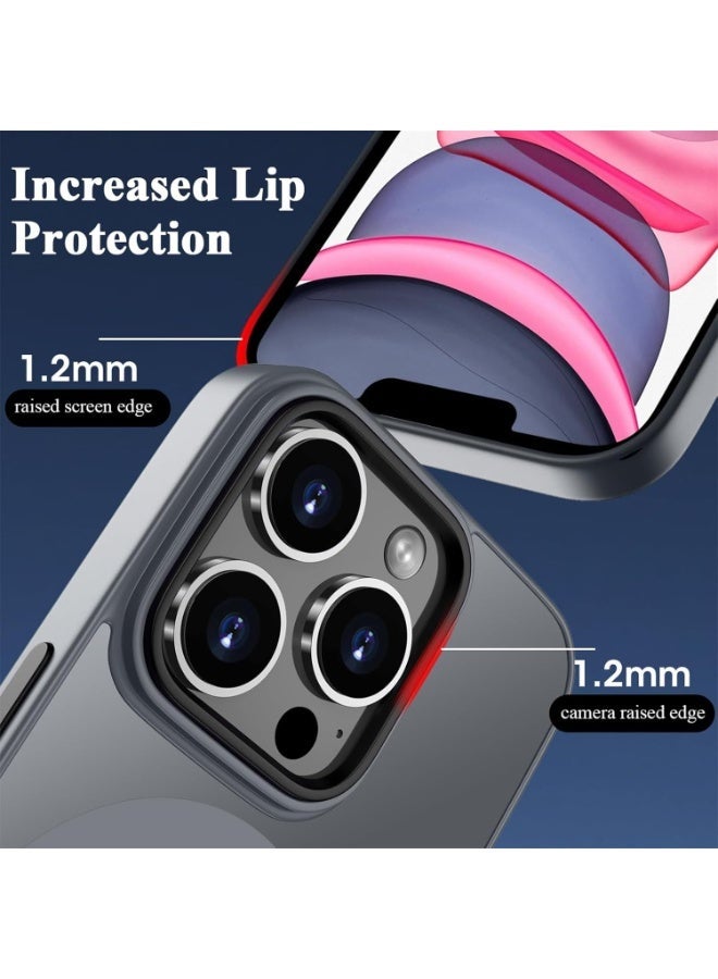 ACLIX Matte Magnetic Case for iPhone 11 Pro [Shockproof & Slim] Matte Hard Back Cover with high-Grade Protection | Natural titanium - Image 3